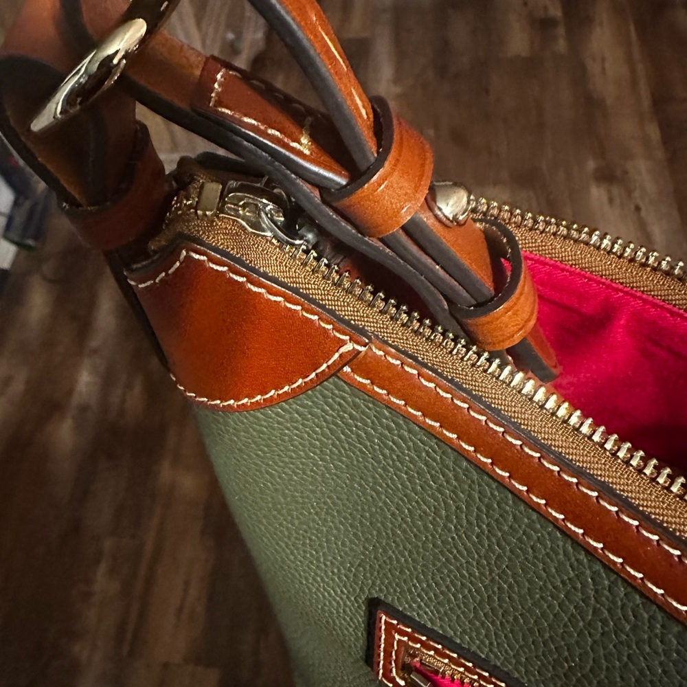Dooney & Bourke Olive and Tan Hobo Bag - Picture 9 of 16